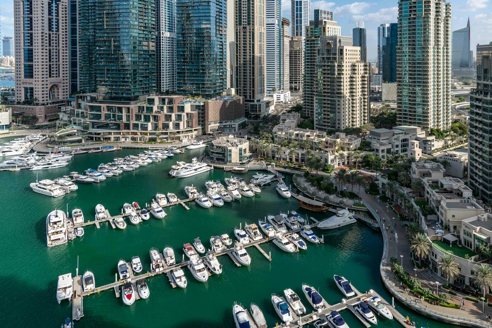 Aerial view of Dubai Marina